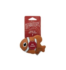 TERRITORY TERRITORY Natural Rubber Squeaker Clown Fish Dog Toy