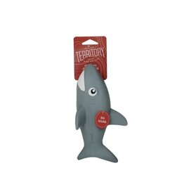 TERRITORY TERRITORY Natural Rubber Squeaker Shark Dog Toy