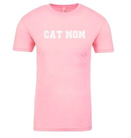 FISH & BONE FISH & BONE Varsity Cat Mom T-shirt Light Pink