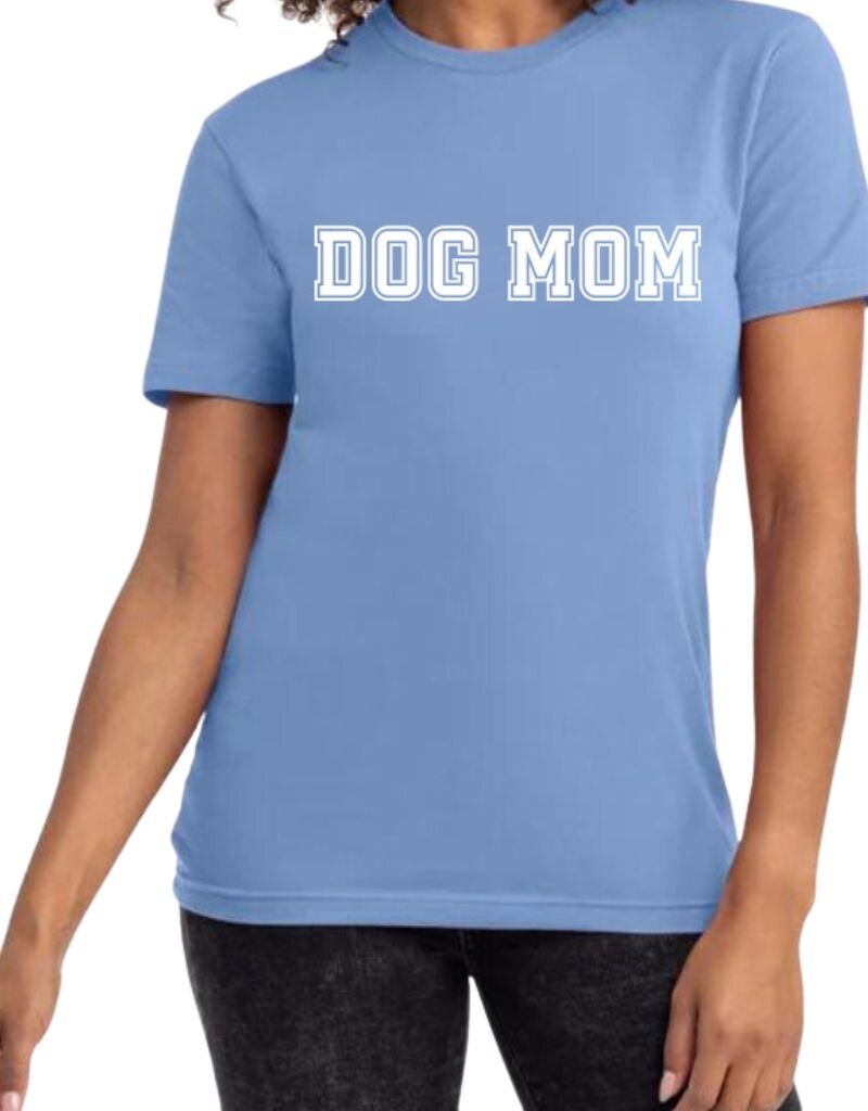 FISH & BONE FISH & BONE Varsity Dog Mom T-shirt Peri Blue