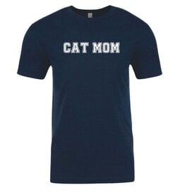 FISH & BONE FISH & BONE Varsity Cat Mom T-shirt Midnight Navy