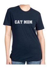 FISH & BONE FISH & BONE Varsity Cat Mom T-shirt Midnight Navy