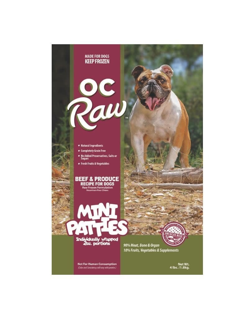 OC Raw OC RAW Frozen Dog Beef & Produce Recipe 4LB