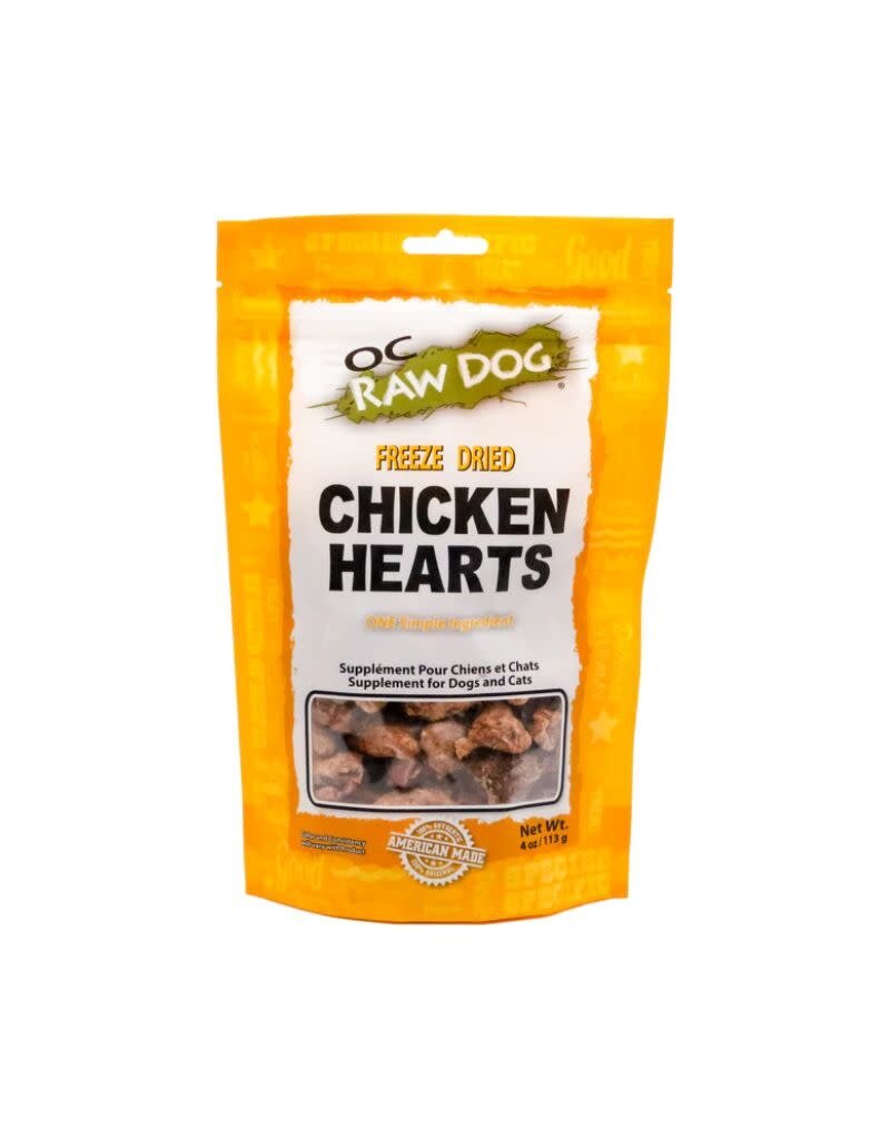 OC Raw OC RAW Freeze Dried Chicken Hearts 4OZ