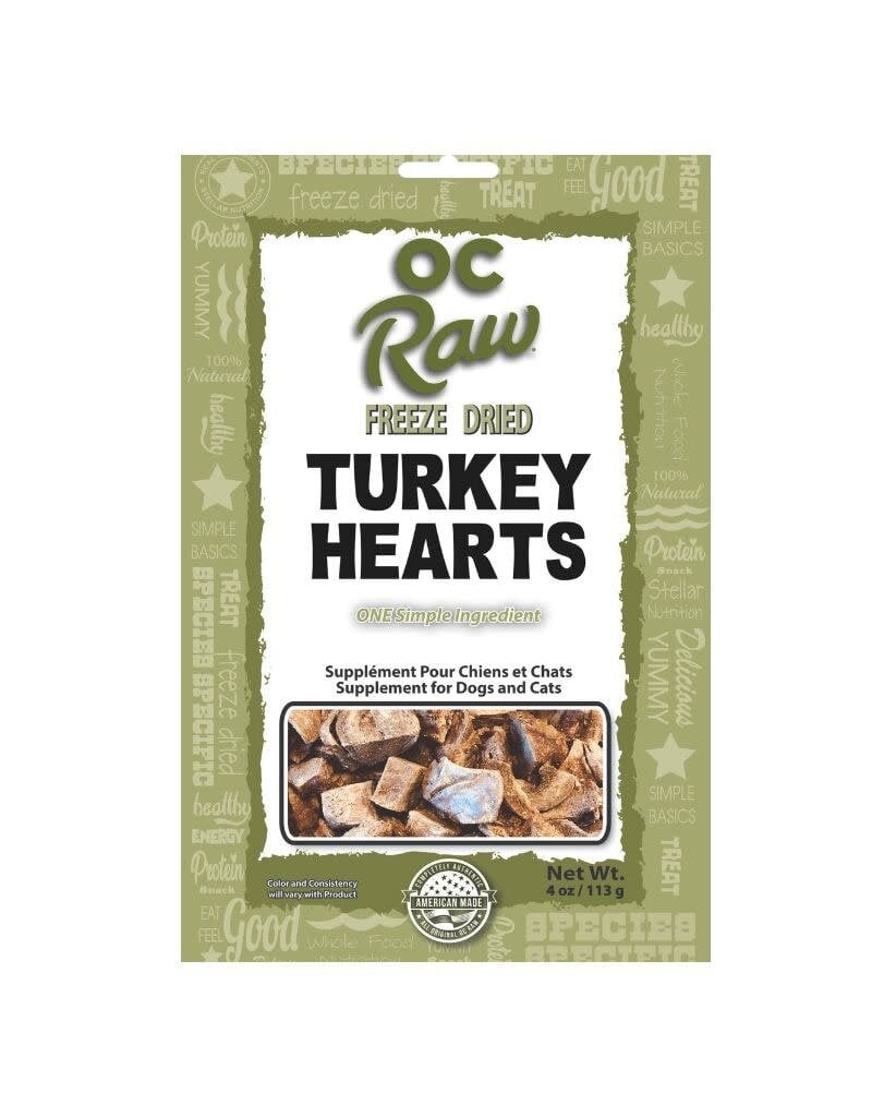 OC Raw OC RAW Freeze Dried Turkey Hearts 4OZ