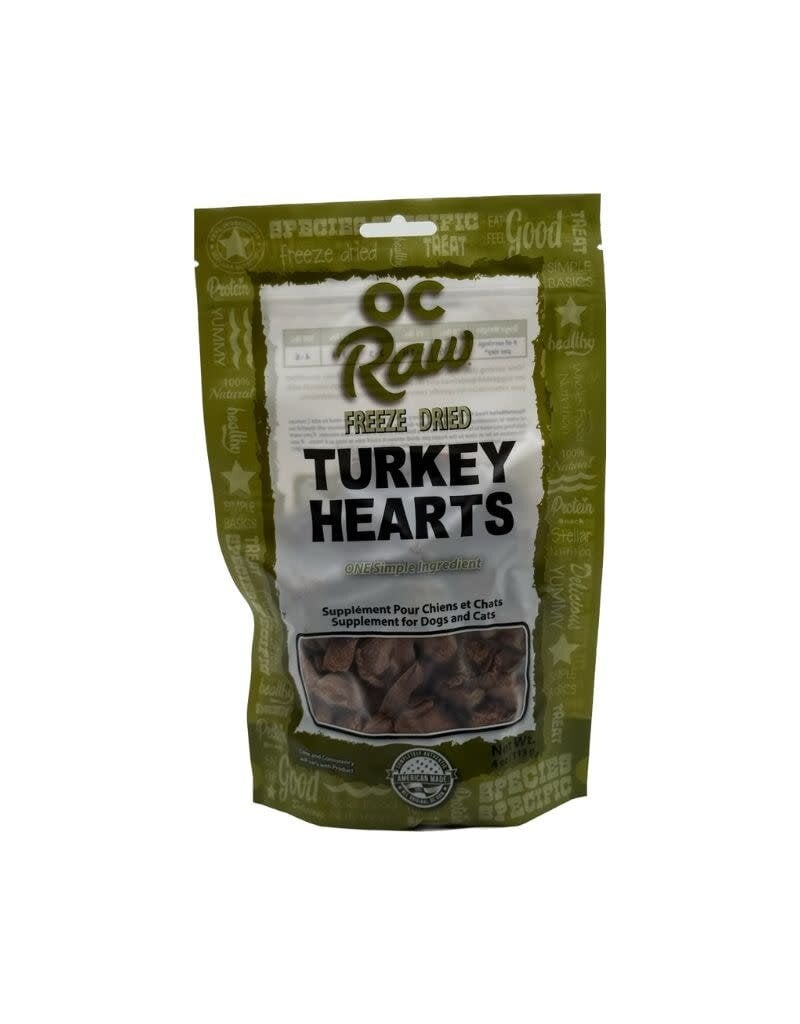 OC Raw OC RAW Freeze Dried Turkey Hearts 4OZ