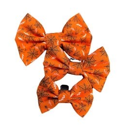 FISH & BONE THE FISH & BONE  Bow Tie Orange Spiderwebs