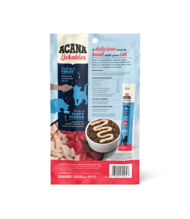 ACANA Cat Lickables Chicken & Tuna Cat Treat CASE/10
