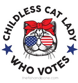 FISH & BONE FISH & BONE Childless Cat Lady Who Votes Sticker