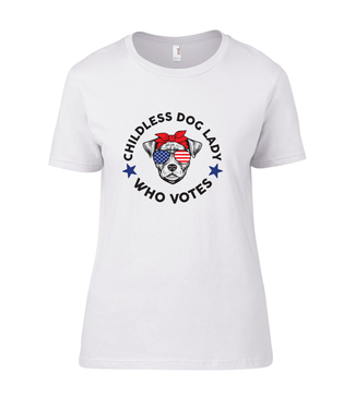 FISH & BONE FISH & BONE Childless Dog Lady T-shirt White