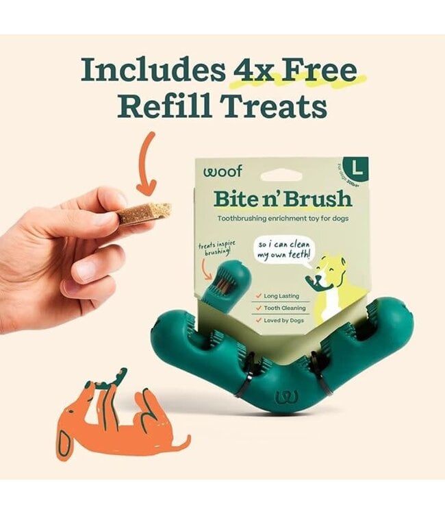 Woof The Bite n' Brush Dog Toy Woof The Bite n' Brush Dog Toy