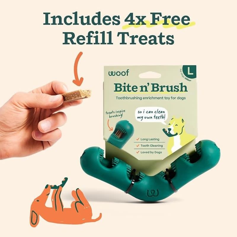 Woof The Bite n' Brush Dog Toy Woof The Bite n' Brush Dog Toy