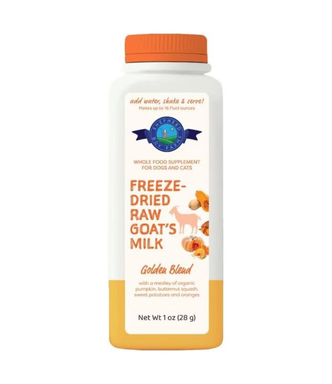 Shepherd Boy Farms Freeze-Dried Raw Goat’s Milk Golden Blend For Dogs & Cats Shepherd Boy Farms Freeze-Dried Raw Goat’s Milk Golden Blend For Dogs & Cats