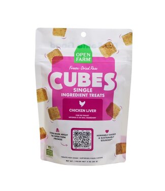 Open Farm OPEN FARM Dog Freeze-Dried Treat Cubes Chicken Liver 3OZ