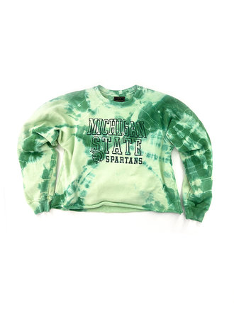 michigan state cropped sweatshirt