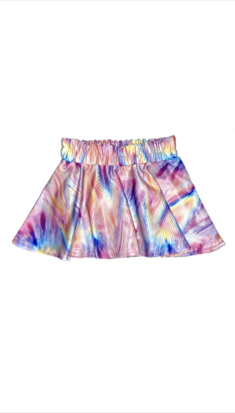 Dori Creations Dori Lamé Watercolor Skater Skirt