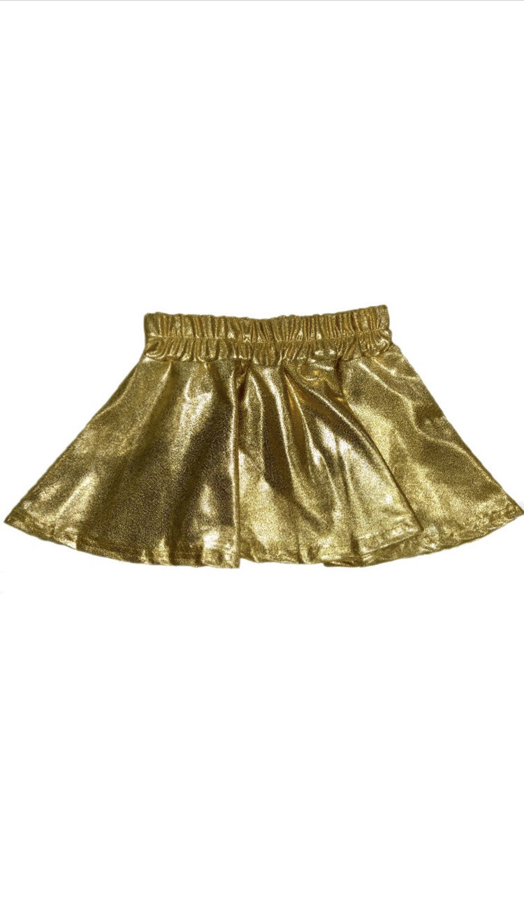 Dori Creations Dori Lamé Metallic Skater Skirt
