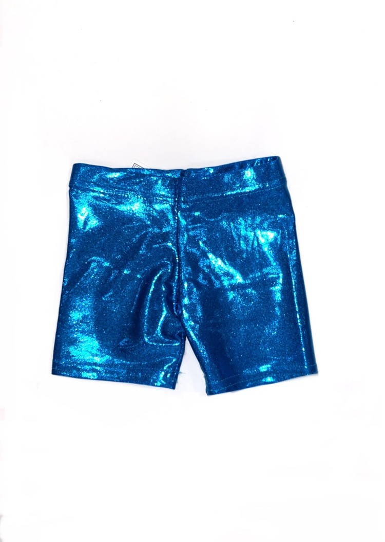 Dori Creations Metallic Lamé Biker Shorts