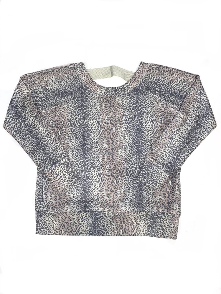 Chaser Chaser Micro Animal Print Knit Scoop Back