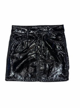 Tractr Tractr Faux Patent Leather Skirt