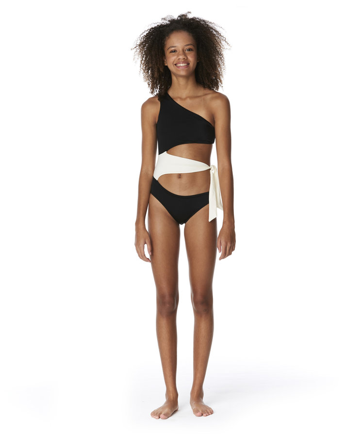 Submarine Submarine Side Tie One-Piece Swimsuit