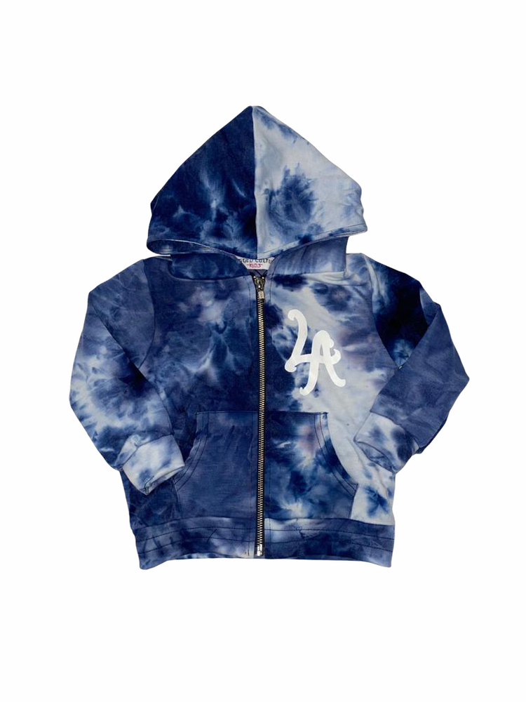 Jagged Culture LA Tie Dye Zip Up Hoodie