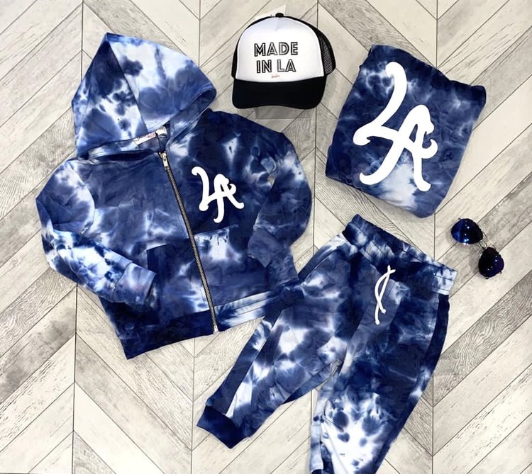 Jagged Culture LA Tie Dye Zip Up Hoodie