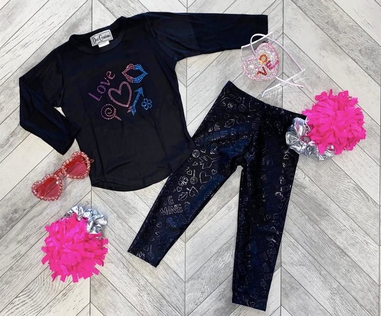 Dori Creations Dori Iridescent Lame Love Leggings