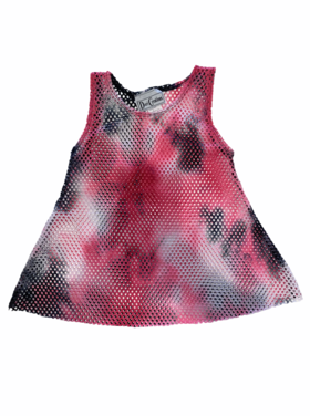 Dori Creations Dori Tie Dye Mesh Cover-Up Dress