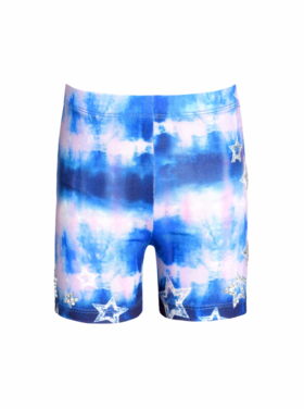 Sara Sara Star Rhinestone Stars Tie Dye Biker Short