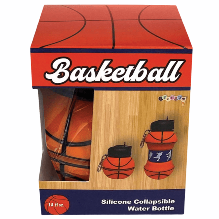 Iscream Basketball Collapsible Water Bottle