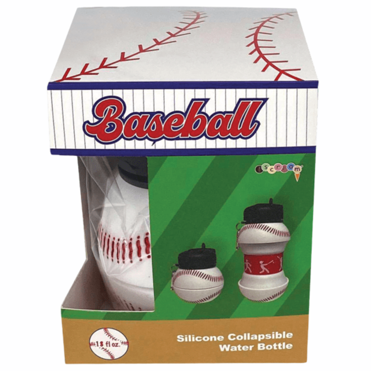 Iscream Baseball Collapsible Water Bottle