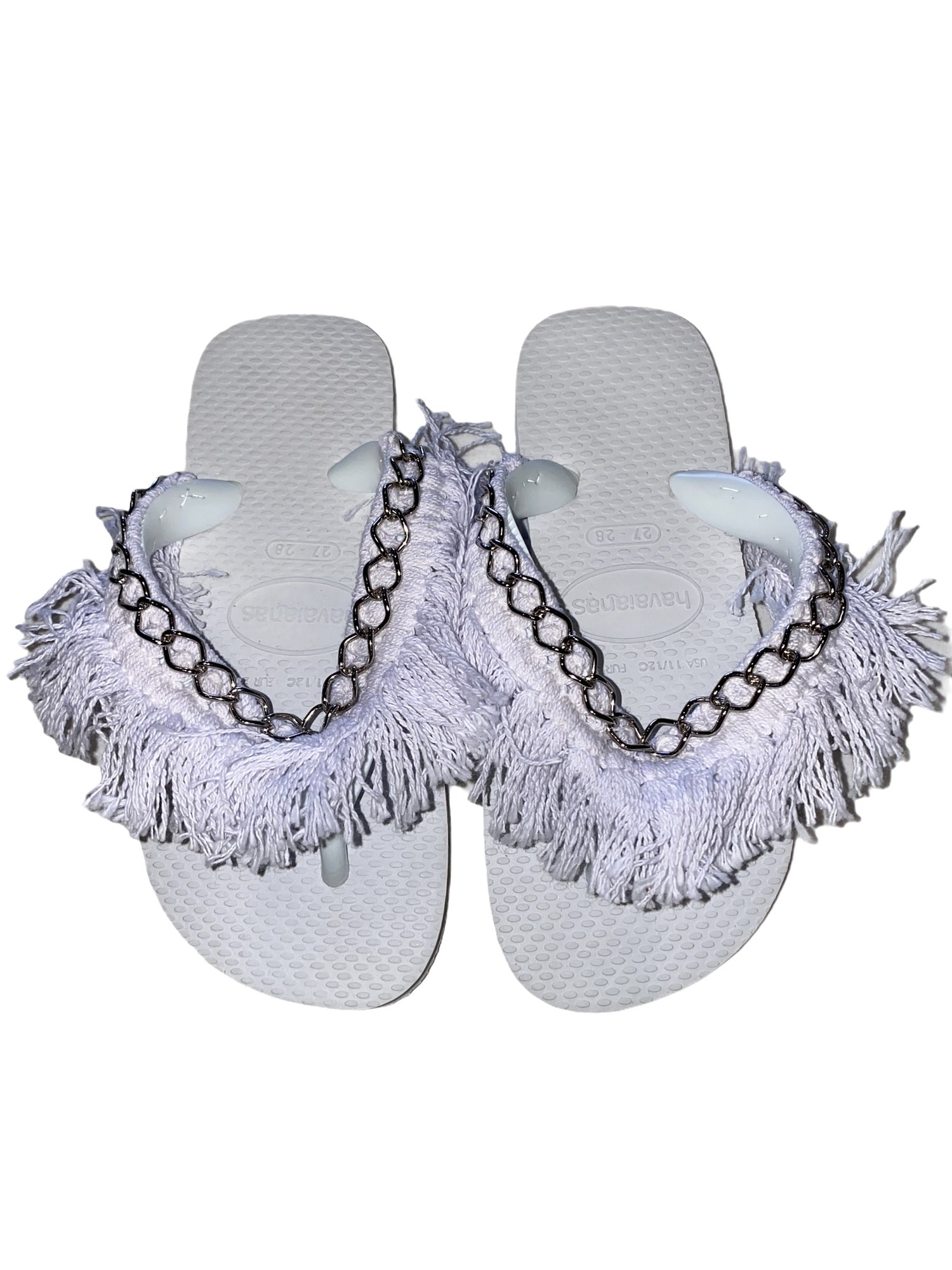 fringe flip flops