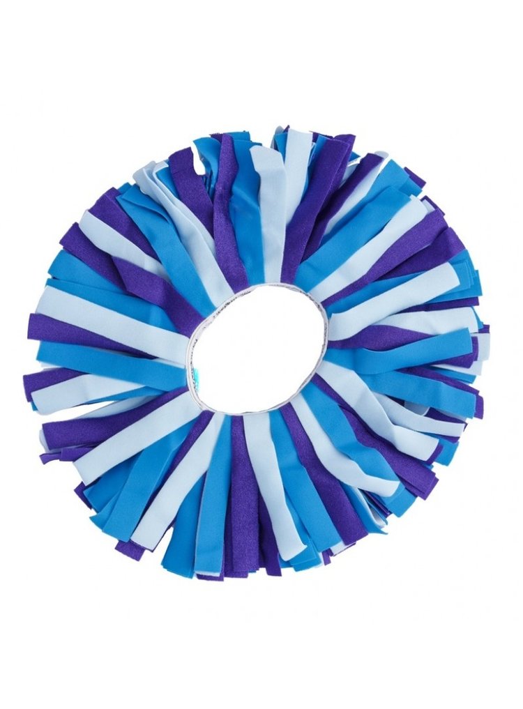 Pom Pom Multi Colored Scrunchie