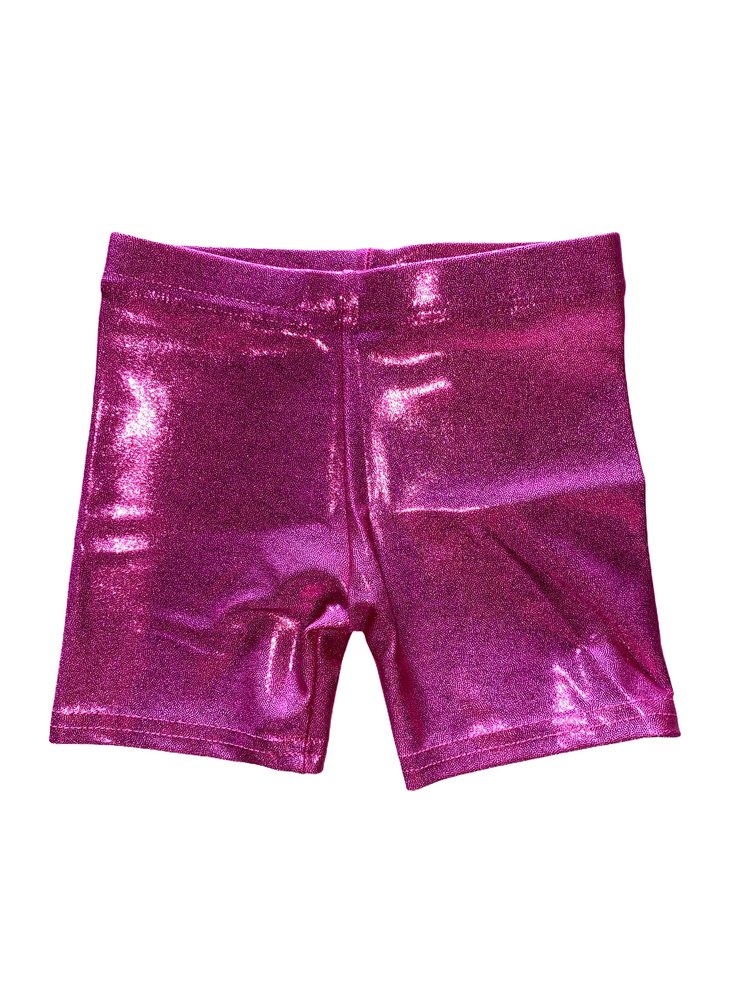 Dori Creations Metallic Lamé Biker Shorts