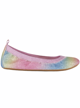 Yosi Samra Rainbow  Glitter Ballet Flats