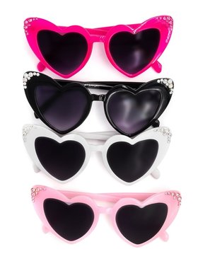 Bari Lynn Bari Lynn Crystal Heart Sunglasses