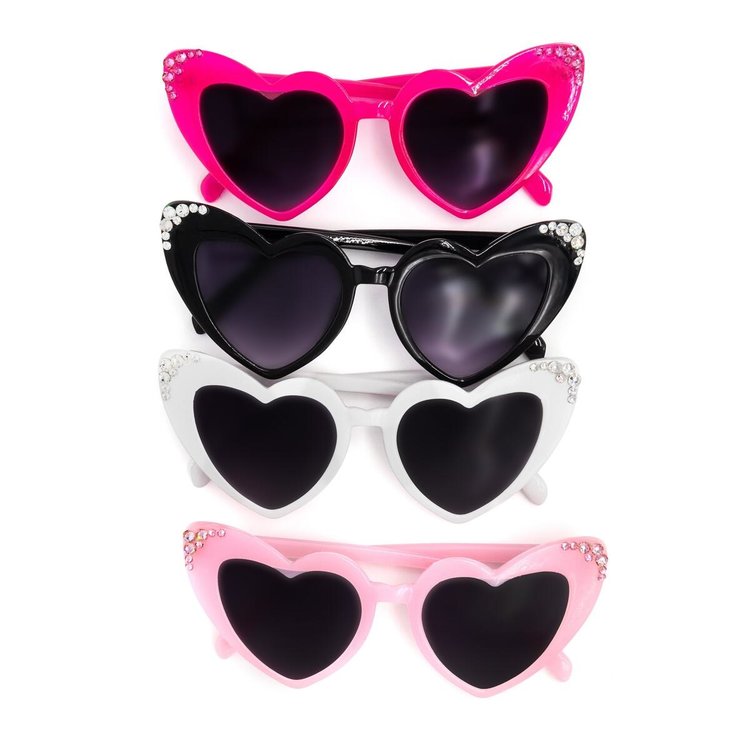 Bari Lynn Bari Lynn Crystal Heart Sunglasses