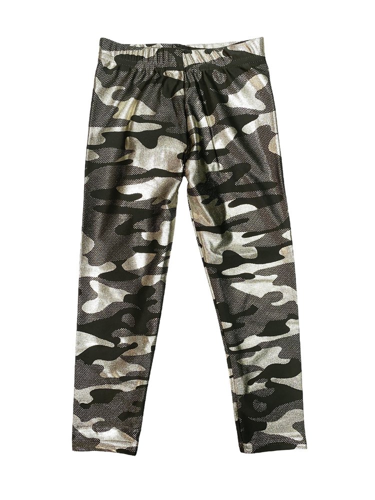 Dori Creations Dori Lamé Metallic Camo Leggings