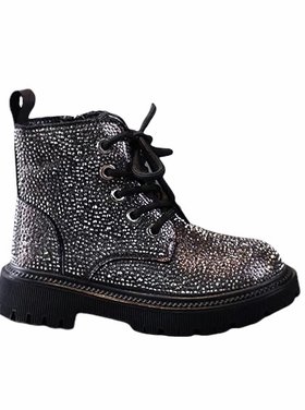CALAKIDS XO Sparkle Combat Boots