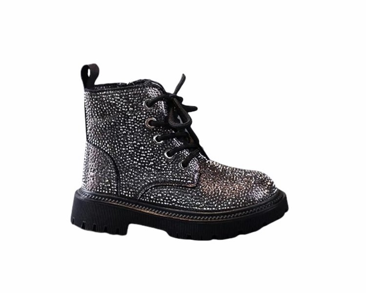 CALAKIDS XO Sparkle Combat Boots