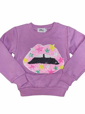 Lola and the Boys Lola Star Lips Sweatshirt