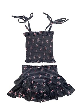 Sparkle by Stoopher Tweenstyle Floral Smock Skirt Set