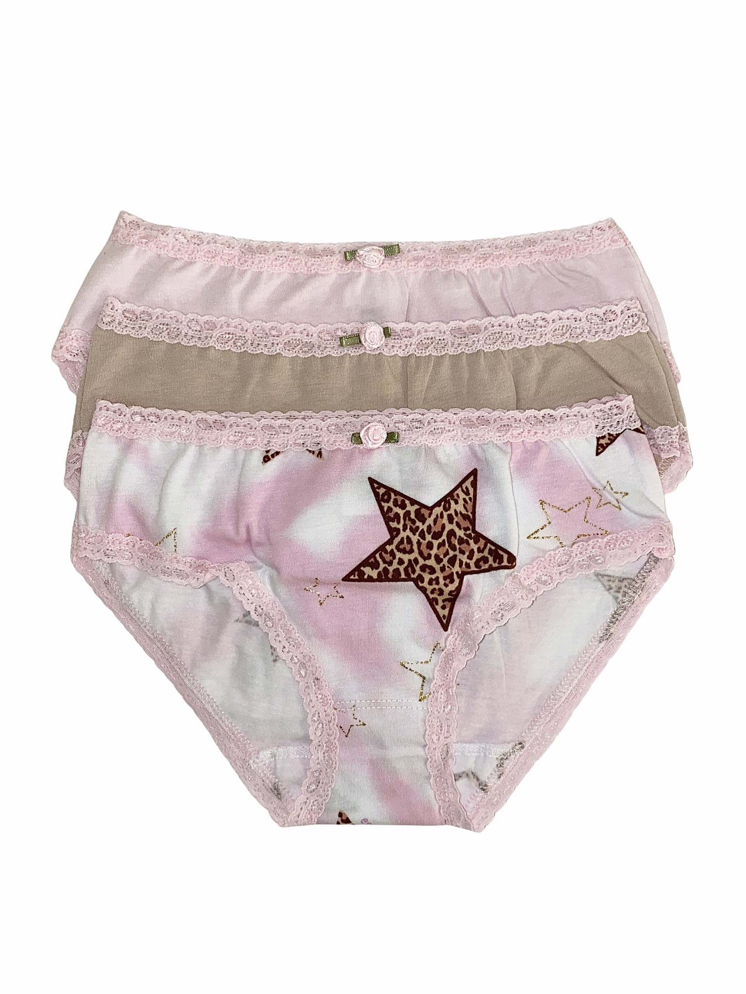 Esme Girls 3 Pack Tie-Dye Hearts Panties