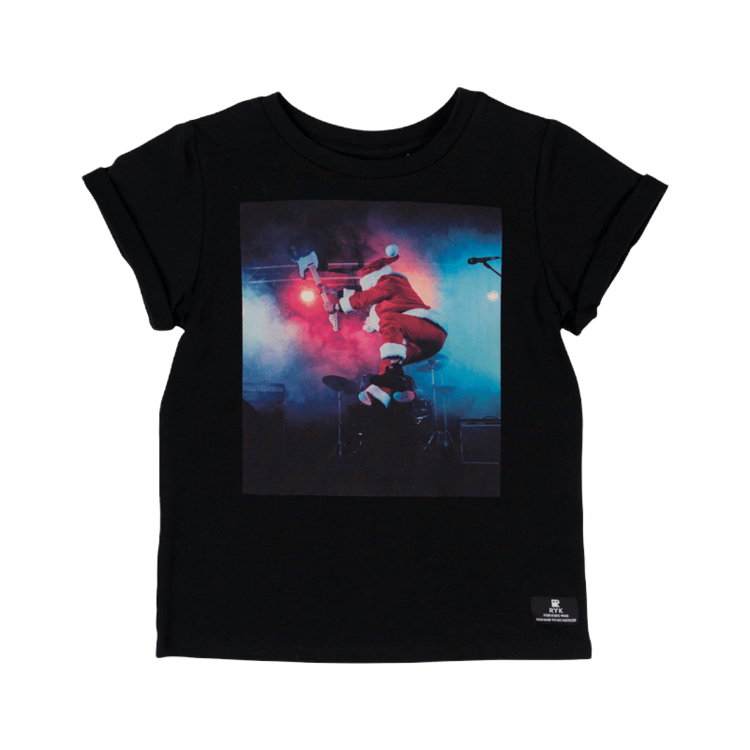 Rock Your Baby RYB Rock N' Roll Santa Tee