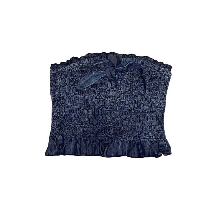 Flowers by Zoe FBZ Denim Strapless Smock Top