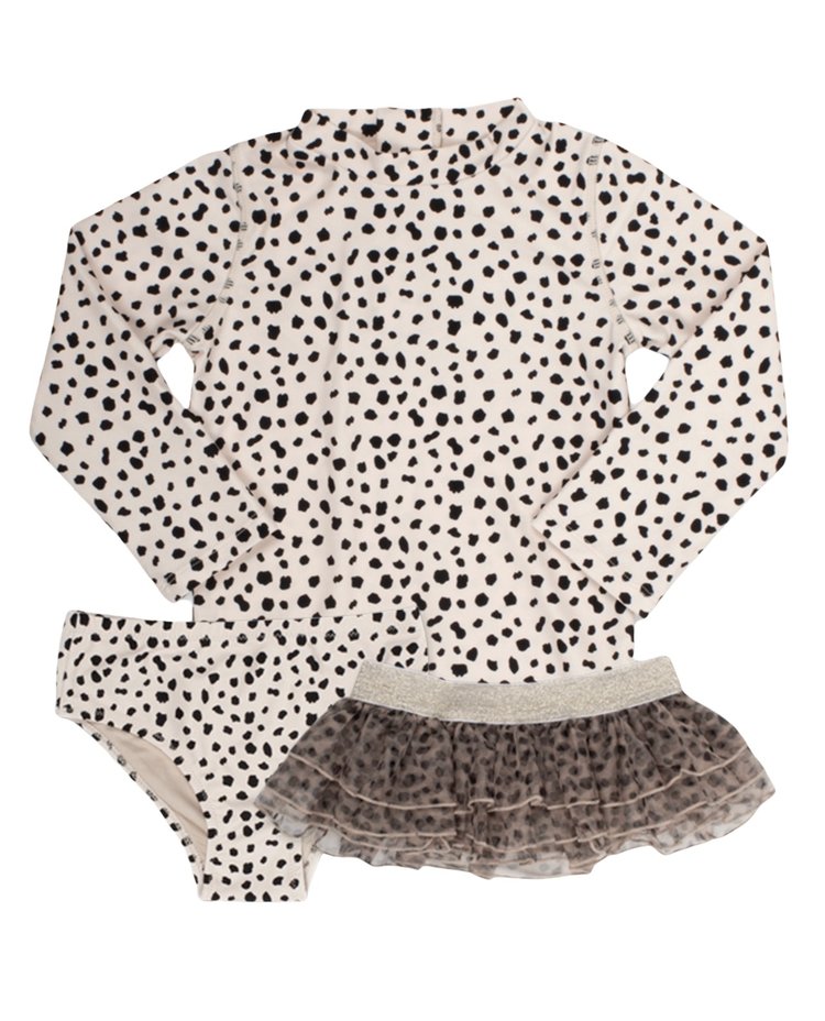 Shade Critters Shade Critters Leopard Rash Guard w/ Tutu