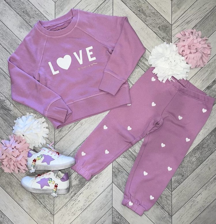 Spiritual Gangster SG Cupid Hearts Print Sweatpant