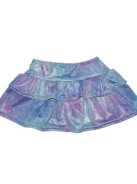 Dori Creations Metallic Shimmer Ruffle Skirt