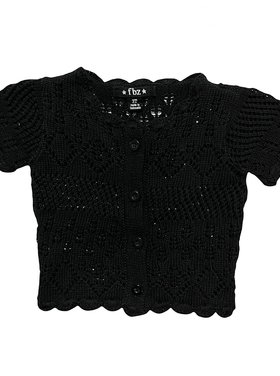 Flowers by Zoe Short Sleeve Crochet Cardigan